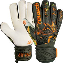 Перчатки вратаря Reusch Attrakt Grip, 8.5, черный/зеленый/oранжевый