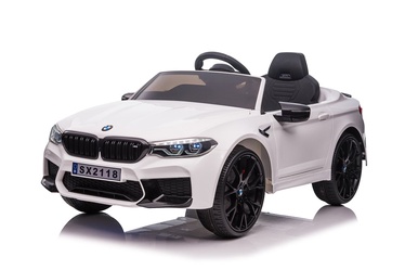 Bezvadu automašīna Lean Toys BMW M5 Drift, balta