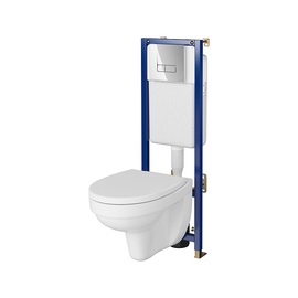 Piekarināmās tualetes komplekts zemapmetuma Cersanit B677 TECH LINE BASE, 41 cm