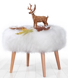 Pufs Hanah Home Deer 209FLF1135, balta, 42 cm x 50 cm x 45 cm