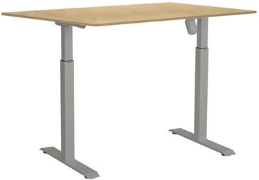 Компьютерный стол регулируемая высота Sunflex EasyDesk Adapt I, белый/березовый/темно-серый