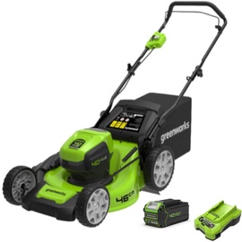 Аккумуляторная газонокосилка Greenworks GD40LM46HPK4, 46 см