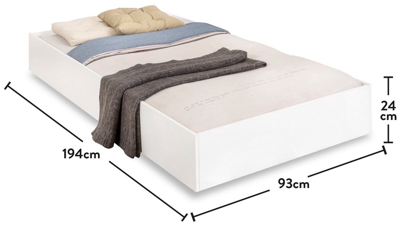 Выдвижная кровать Kalune Design White Pull-Out, белый, 194.5 x 93.2 см