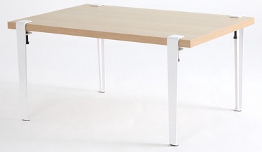 Журнальный столик Kalune Design Neda, коричневый/белый, 60 см x 90 см x 45 см