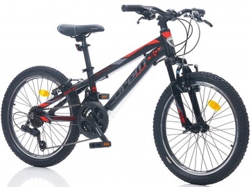 Jalgratas Corelli 3.3, lastele, must/punane/hall, 20" (defekti/puudusega kaup)