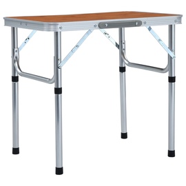 Kempinga galds VLX Folding Camping Table, brūna, 60 x 45 x 56 cm