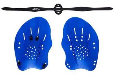 Komplekts Nils Aqua Swimming hand paddles, zila