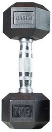 Hantele Proud Hex Rubberized Dumbbell, 7 kg