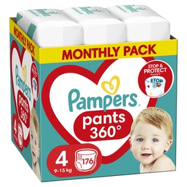 Pampers Pants, Размер 4, 176 подгузника, 9кг-15кг