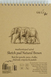 Бумага для рисования Smiltainis Natural Sketch Pad, A4, 135 g/m², коричневый