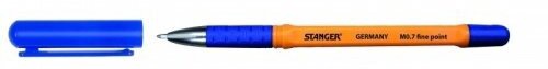 Ручка Stanger Softgrip, синий/oранжевый, 50 шт.