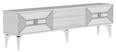 TV-laud Kalune Design Yumedi, valge/hõbe, 150 cm x 30 cm x 50 cm