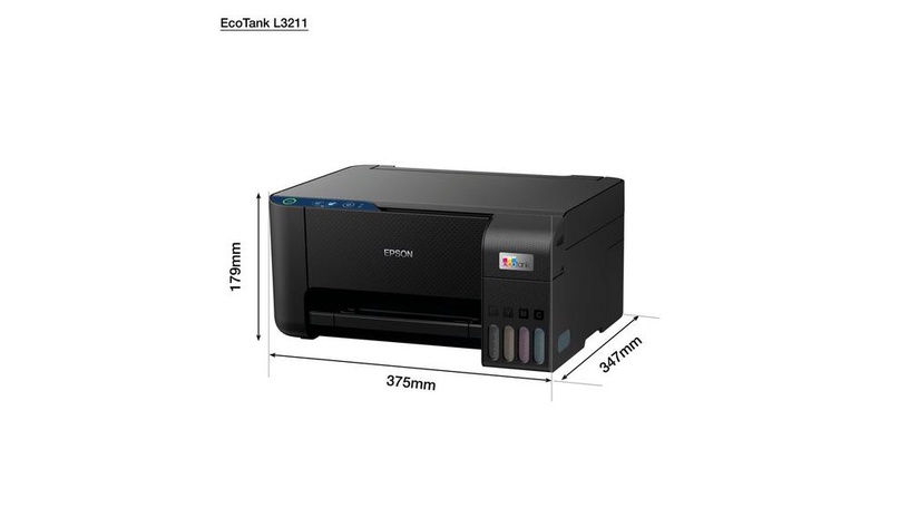 Daudzfunkciju printeris Epson ECOTANK L3211, tintes, krāsains