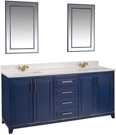 Комплект мебели для ванной Kalune Design Ontario 72, темно-синий, 54 x 180 см x 86 см