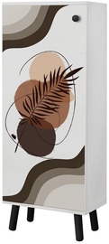 Apavu skapis Kalune Design Vegas SB 955, balta/melna, 38 cm x 50 cm x 135 cm