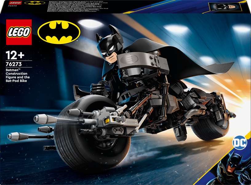 Konstruktor LEGO® DC Batman™: Batman™-i ehitusfiguur ja Bat-Pod Bike 76273