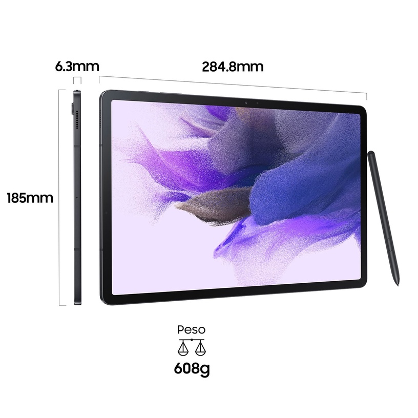 Tahvelarvuti Samsung Galaxy Tab S7 FE WiFi SM-T733NZKAEUE, 12.4", 4GB/64GB, must