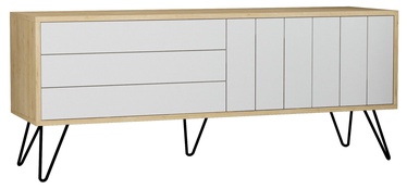 ТВ стол Kalune Design Picadilly, белый/дубовый, 1390 мм x 360 мм x 570 мм
