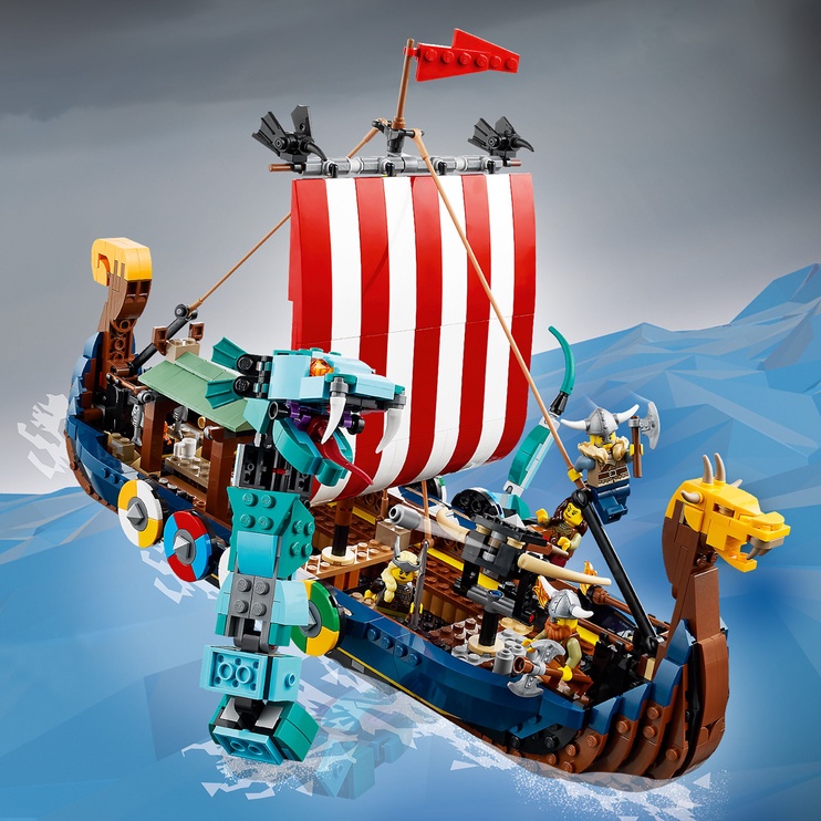 Konstruktor LEGO® Creator Viikingilaev ja Midgardi madu 31132, 1192 tk