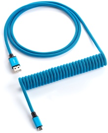 Klaviatūras kabeļi Cablemod Classic Coiled Keyboard Cable Micro USB / USB Typ-A, gaiši zila