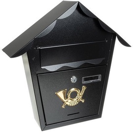 Почтовый ящик Malatec Mailbox S12328, черный, 375 мм x 85 мм x 380 мм