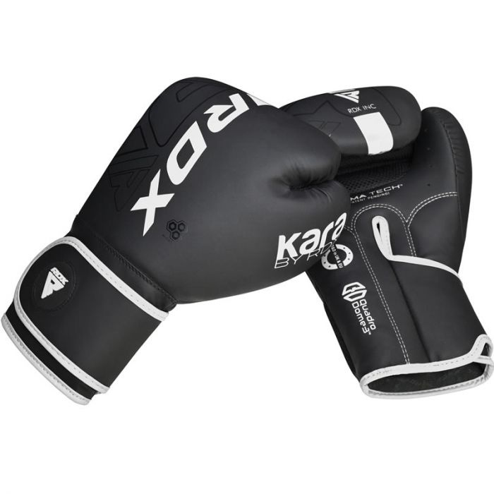 Боксерские перчатки RDX F6 Matte BGR-F6MW-12OZ, белый/черный, 12 oz