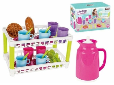 Rotaļlietu tējas komplekts Artyk Set of dishes with dryer, daudzkrāsaina