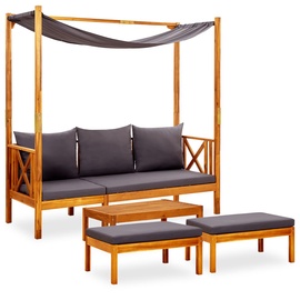 Välimööbli komplekt VLX Solid Acacia 3058010, pruun /tumehall, 1-5 istekohta