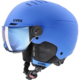 Slidinėjimo šalmas Uvex Rocket JR Visor, mėlynas, 54-58 cm