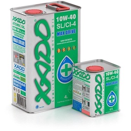 Motoreļļa Xado SL/CI-4 10W - 40, daļēji sintētiska, vieglajam auto/mototehnikai/kravas automašīnām/traktoriem, 1 l