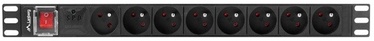 Стабилизатор напряжения Lanberg PDU-08E-0200-BK, 2 м
