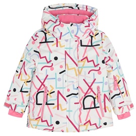 Зимняя куртка c подкладкой, для девочек Cool Club COG2712636, белый/многоцветный, 104 см