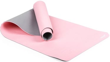 Fitnesa un jogas paklājs Gymstick Vivid, rozā/pelēka, 170 cm x 60 cm x 4 mm