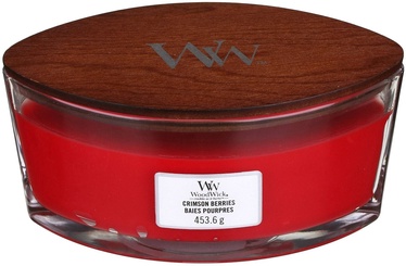 Žvakė, aromatinė WoodWick Crimson Berries Elipsa, 40 h, 453.6 g, 92 mm x 121 mm