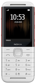 Mobiiltelefon Nokia 5310 2020, valge/punane, 8MB/16MB