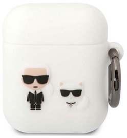 Чехол для наушников Karl Lagerfeld Airpods 1/2, белый