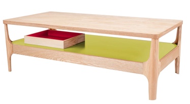 Kafijas galdiņš Kayoom Addison II, gaiši brūna/zaļa, 120 cm x 60 cm x 40 cm