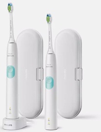 Электрическая зубная щетка Philips Sonicare ProtectiveClean 4300, белый/зеленый