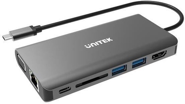 USB-разветвитель Unitek D1019A O8+ 8-in-1 USB-C Hub (поврежденная упаковка)