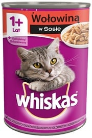 Влажный корм для кошек Whiskas, говядина, 0.4 кг
