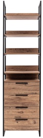 Riidekapp Kalune Design Dynamic 10, must/mänd, 64 cm x 52 cm x 225 cm