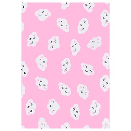 Ковер VLX Printed Rug Multicolour 325382, розовый, 200 см x 140 см
