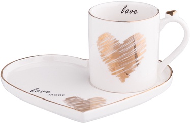 Чашка с блюдцем Altom Heart, 0.12 л