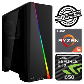 Стационарный компьютер Intop AMD Ryzen 5 3600, Nvidia GeForce GTX 1650, 16 GB, 1240 GB