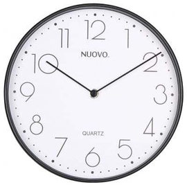 Pulkstenis Splendid Nuova AZ, balta/melna, plastmasa/stikls, 25 cm x 25 cm