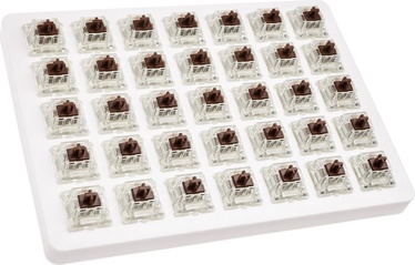 Slēdzis Keychron Cherry MX RGB Brown Switch Set 35-Pack, caurspīdīga/brūna/balta