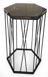 Журнальный столик Kalune Design Cetrus, черный, 35 см x 40 см x 62 см