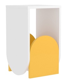Журнальный столик Kalune Design Nun, белый/желтый, 320 мм x 320 мм x 550 мм
