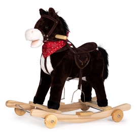 Supamas arkliukas EcoToys Horse XL-106W, medinis, pliušas