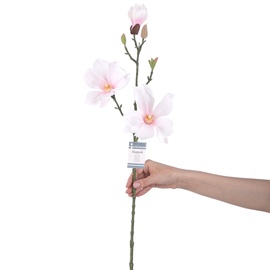 Kunstlill, magnoolia AmeliaHome Mangoli Cream, roheline/kreemjasvalge, 690 mm